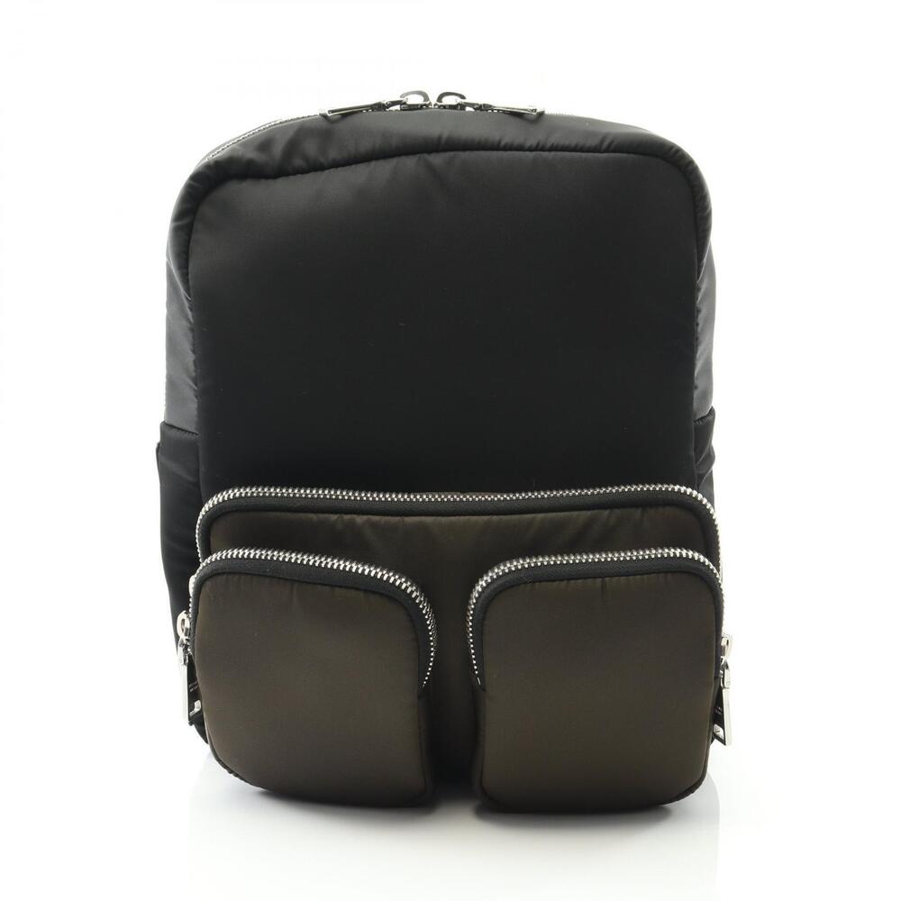 Prada Tessuto Pocket Backpack Khaki Green Black